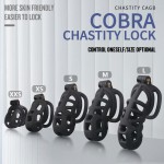 Cobra chastity lock curved ring for men, CD lock birdcage, restraint device, BDSM training, erotic sex toy